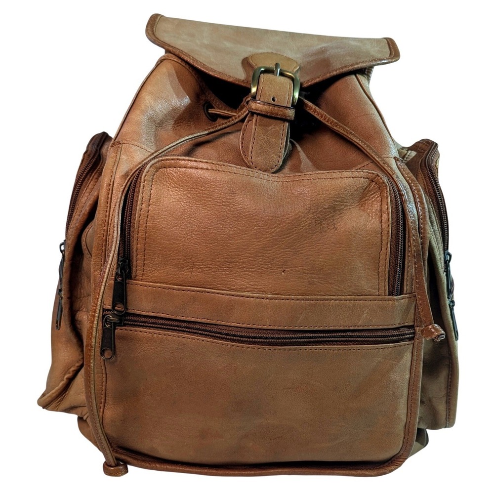 Boulder Ridge Brown Grain Cowhide Leather Backpack – Vintage Style READ